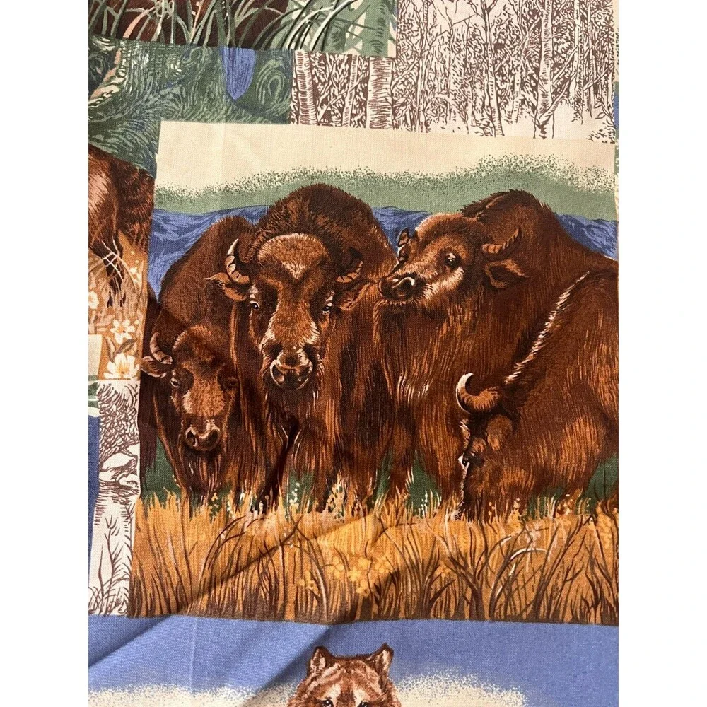 Vtg VIP Cranston Wildlife Cotton Quilting Fabric 44